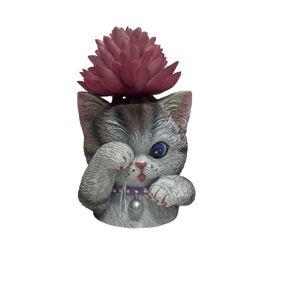 The Bradford Exchange Purr-fect Planters Cat Figurine Kayomi Harai Bella